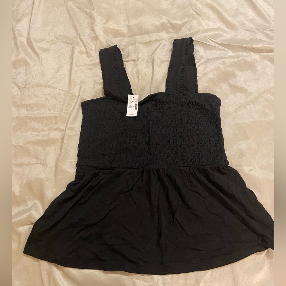 NWT Maurice’s sleeveless elastic top babydoll top size L